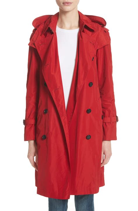 burberry amberford taffeta trench coat with detachable hood|burberry taffeta kensington.